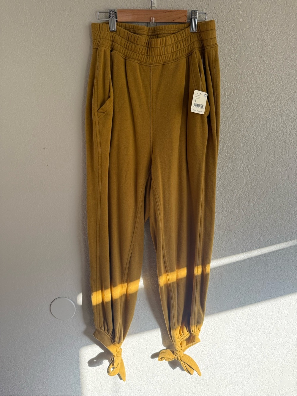 NEW Free People Gold Sweat Joggers Burnt Gold